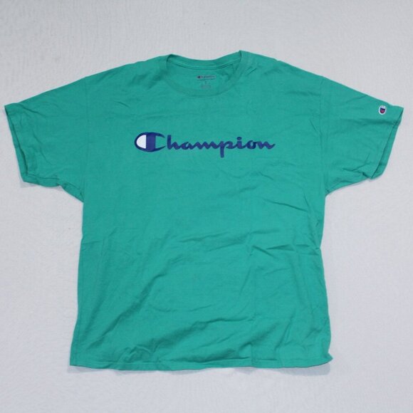 Champion Women Green Tee Shirt Authentic Athleticwear Casual Size XL - Picture 1 of 9